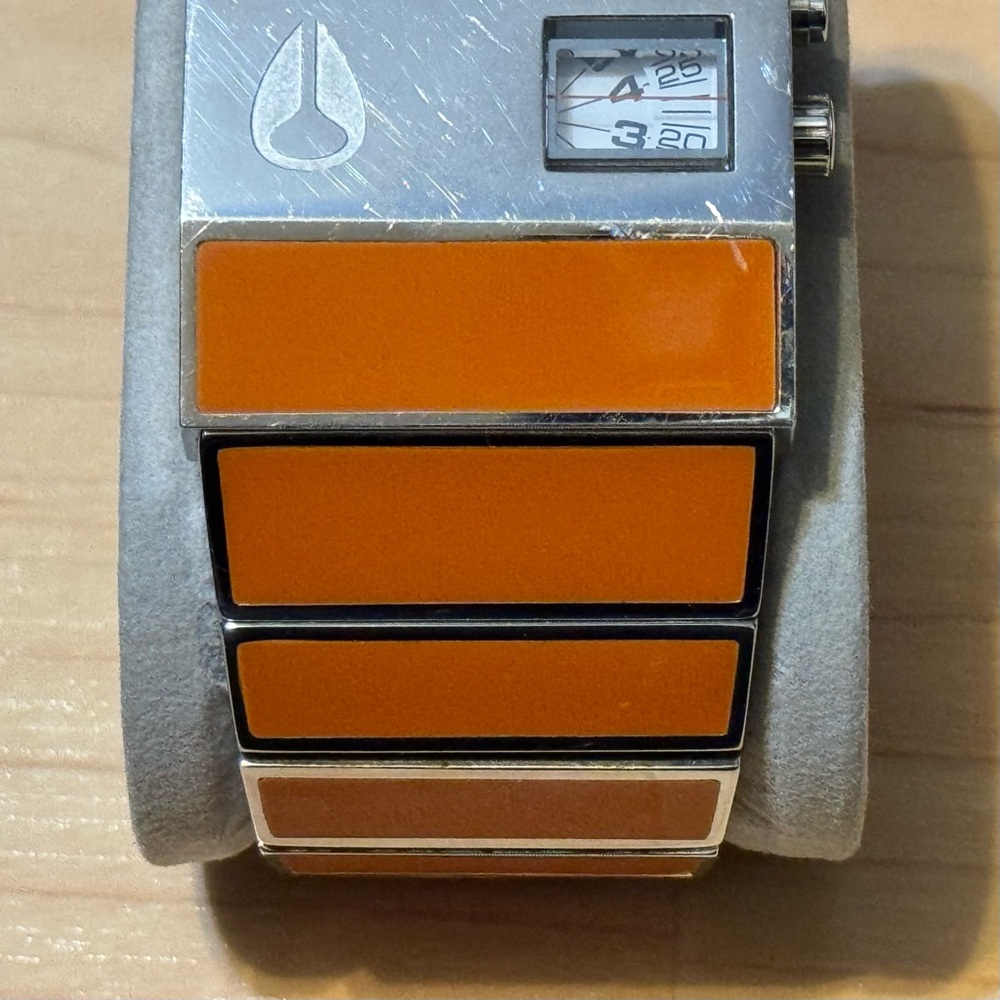 Nixon The Rotolog Direct Time Technology Orange Analog Men's Surf Watch RUNNING - Picture 6 of 10